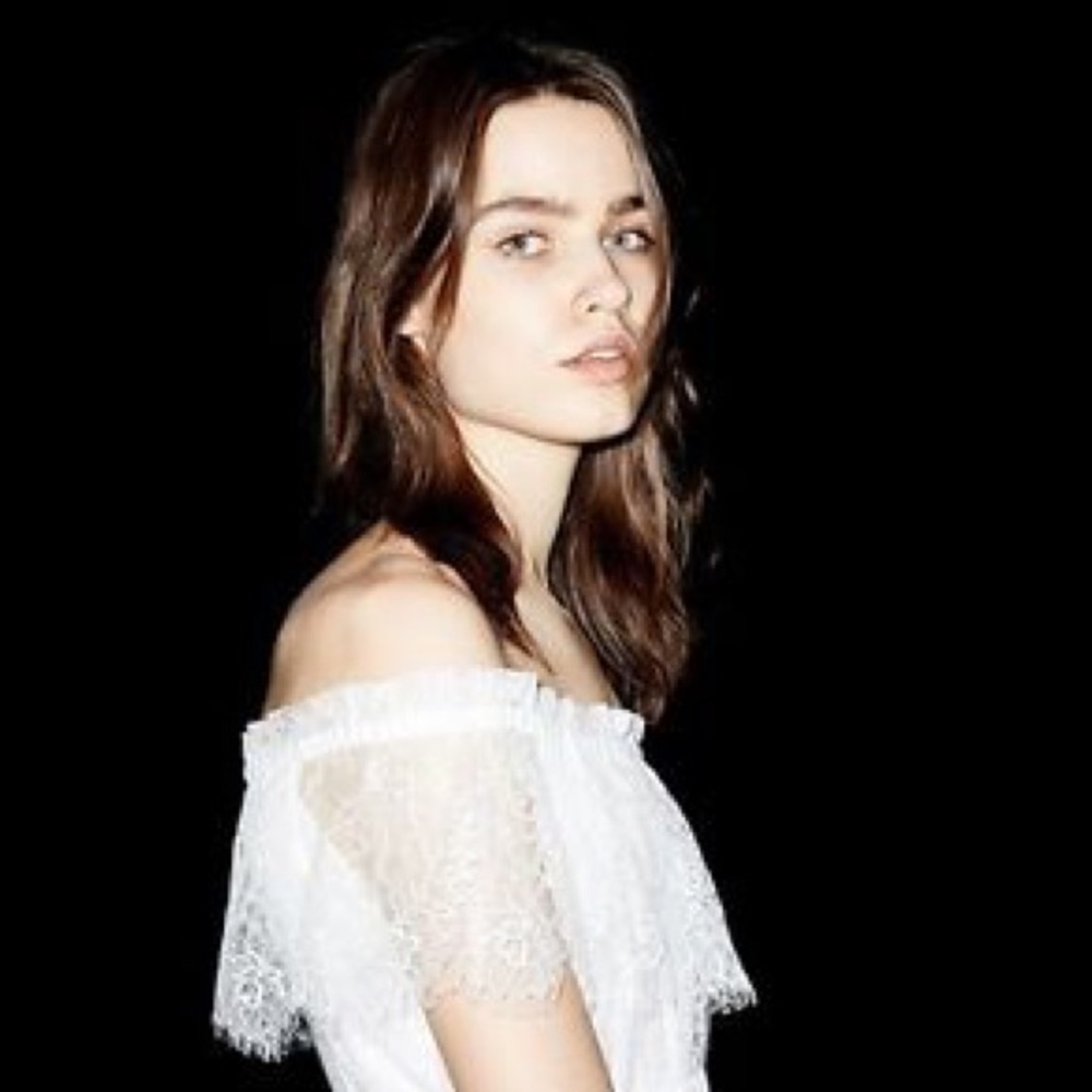 NWT White Bohemian Poetic Off Shoulder Lace Dress